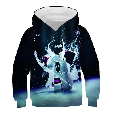 2025 MINISO Nieuwe Roblox Cartoon Print 3D Hoodie Jongens en Meisjes Lange Mouw Sweatshirt Lente en Herfst Casual Hoodie 4-14 Ja