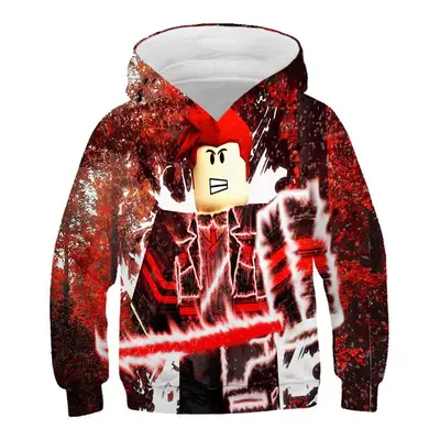 2025 MINISO Nieuwe Roblox Cartoon Print 3D Hoodie Jongens en Meisjes Lange Mouw Sweatshirt Lente en Herfst Casual Hoodie 4-14 Ja