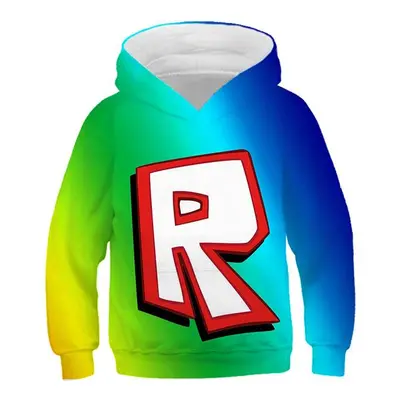 2025 MINISO Nieuwe Roblox Cartoon Print 3D Hoodie Jongens en Meisjes Lange Mouw Sweatshirt Lente en Herfst Casual Hoodie 4-14 Ja