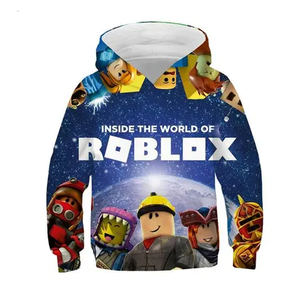 2025 MINISO Nieuwe Roblox Cartoon Print 3D Hoodie Jongens en Meisjes Lange Mouw Sweatshirt Lente en Herfst Casual Hoodie 4-14 Ja