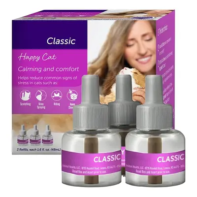 Classic Calm Voor Katten, 30 Dagen Navulling, 3 Pakketten 48ml