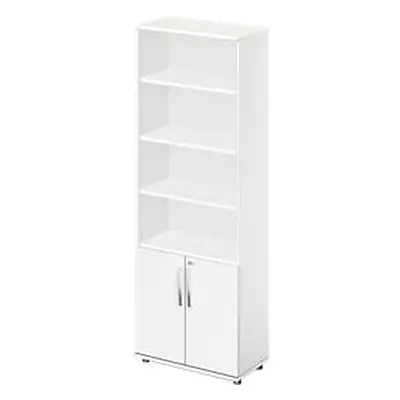 Schäfer Shop Select LOGIN combinatiekast, 4 legborden bovenaan, 2 dossierhoogtes met deuren onde