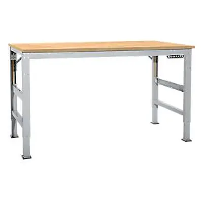 Werktafel Ergo, elektro-hydrauliek, blad multiplex, 2000 x 800 mm, aluminium zilver