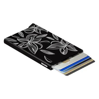 Secrid Cardprotector Laser Magnolia Black Unisex - Portefeuille Secrid - Negru - CLa-Magnolia-Black-One-size - Size: One size
