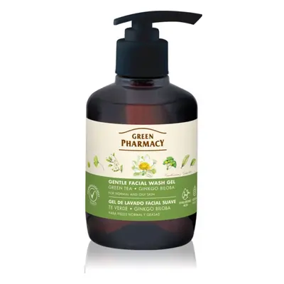 Green Pharmacy Green Tea Face Wash gel nettoyant doux pour peaux grasses et mixtes