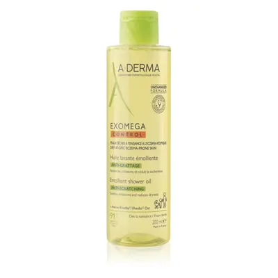 A-Derma Exomega Control Huile Lavante Émolliente huile de douche adoucissante pour peaux sèches à atopiques 200 ml