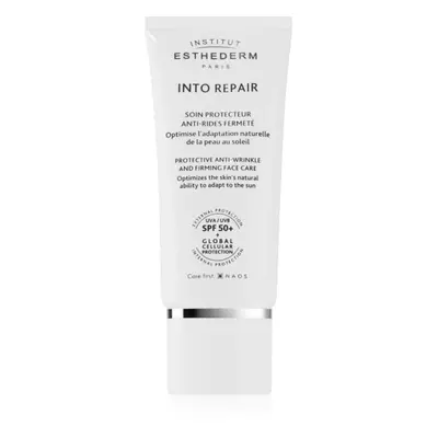 Institut Esthederm Into Repair Protective And Anti-Wrinkle Creme SPF 50+ crème protectrice visage renforçant la tolérance au sol