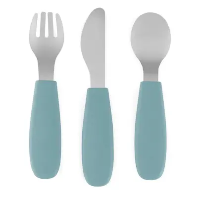 Petite&Mars Take&Match Stainless Steel Cutlery Set couvert pour enfant Bitter Cocoa 12m+