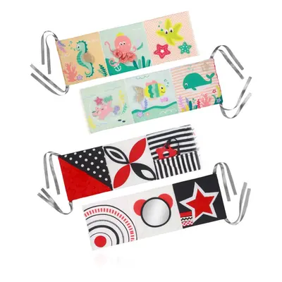 BabyOno Reversible Sensory Cloth Book 0m+ livre éducatif contrastant Under the Sea 1 pcs