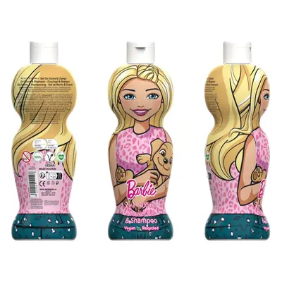 Barbie 2in1 gel douche et shampoing doux pour enfant 400 ml