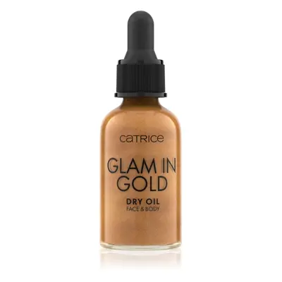 Catrice Glam In Gold Dry Oil huile sèche pailletée visage et corps teinte 010 Stay Golden! 30 ml