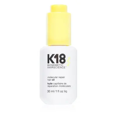 K18 Molecular Repair Hair Oil huile sèche nourrissante pour cheveux abîmés et fragiles 30 ml