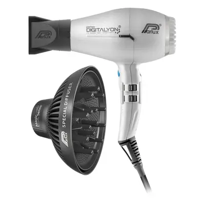 Parlux Digitalyon + Magic Sense sèche-cheveux + diffuseur Silver 1 pcs