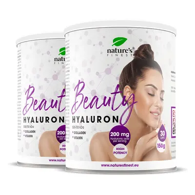 Nature's Finest Beauty Hyaluron | collageenpeptiden + hyaluronzuur voor huidhydratatie | hyaluronzuurdrank voor de huid | vitami