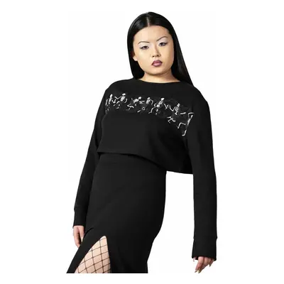 Damesshirt met lange mouwen (top) KILLSTAR - La Danse Crop - Zwart XS