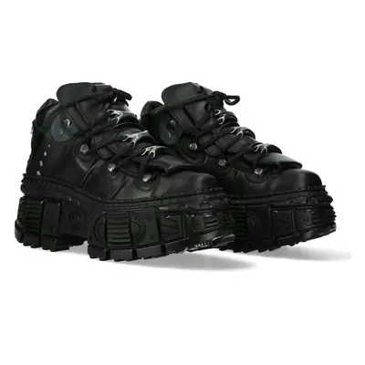 schoenen NEW ROCK - ZWARTE ZOOL, ZWARTE NAAM, TANK 43