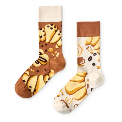 Dedoles unisex sokken Croissant en koffie adult