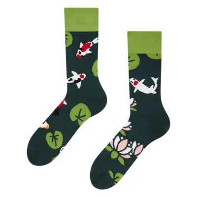 Dedoles unisex bamboe sokken Koi-vis en waterlelies adult