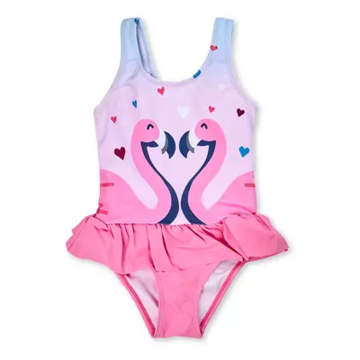 Dedoles unisex badpak voor meisjes Flamingo's en hartjes kids 9-10 j