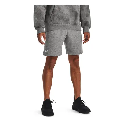 Korte broek Under Armour Rival Fleece Shorts Castlerock Light Heather/ White XL