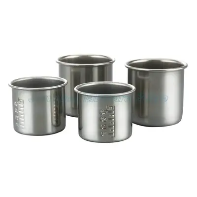 5Pcs 40/60/120Ml Laboratorium Roestvrij Steelresistance Om Jodofoor Beker Mini Neem Geneeskunde 