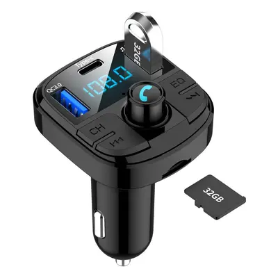 BT29 Bluetooth 5.0 Auto Fm-zender Bass MP3 Speler Fm Radio Adapter Oplader Dual Usb Uitgang Onde