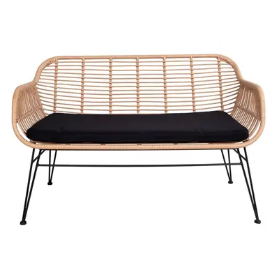 Polyrotinen bank met kussen, met poten House Nordic Trieste