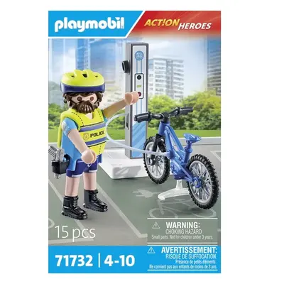 Politie fiets simulatie spel en console Playmobil