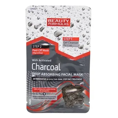 Beauty Formulas Houtskool Diep Absorberend Gezichtsmasker - 1 stuk.