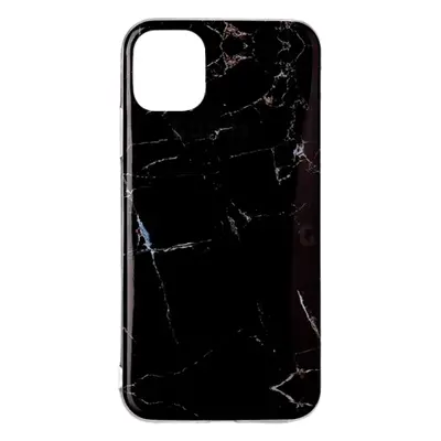 BasicPlus iPhone 12 Cover - Zwart Marmer