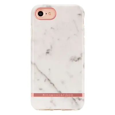 Richmond & Finch Wit Marmer Mobiel Cover - iPhone 8