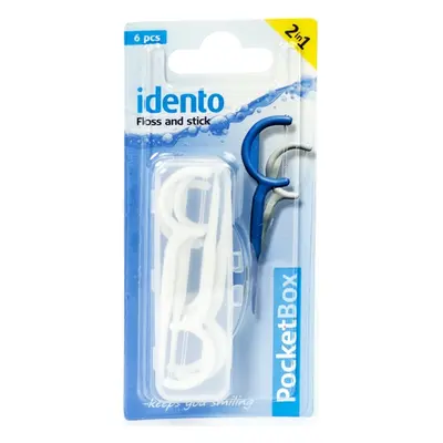 Idento Floss and Stick, TravelBox (hvid) (U)   6 stk.
