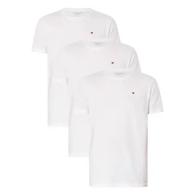 Tommy Hilfiger Cotton Crew Neck Tee 3-Pack Hvid Str. S   3 stk.