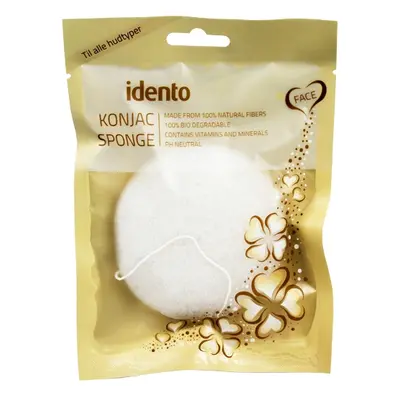 Idento Konjac Svamp - Circular - Natural (hvid)