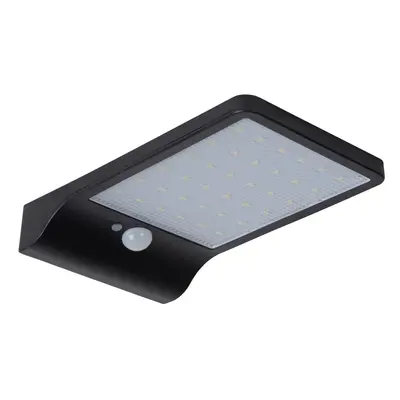 Lucide Basic - wandlamp met sensor op zonne-energie - x x 3,5 cm - 3W LED incl. - IP44 - zwart