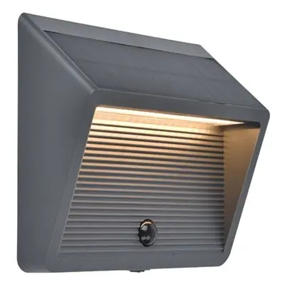 Lutec Linko - buiten wandlamp met sensor op zonne-energie - 18,5 x 16,1 x 6,2 cm - 11,5W LED inc