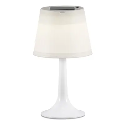 Konstsmide Assisi Solar - tafellamp op zonne-energie - 19 x 36 x 19 cm - 0,5W LED incl. - IP44 - wit