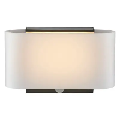 Nordlux Piola - buiten wandlamp met sensor op zonne-energie - 25,6 x 10,4 x 15,7 cm - 6W LED inc