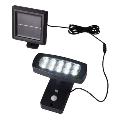 Searchlight Nila -  buiten wandverlichting met sensor op zonne-energie - 17 x 15 x 14,5 cm - 2,5W LED incl. - IP44 - antraciet