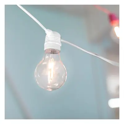 New Garden Garland Allegra - lichtslinger op zonne-energie - 8m slinger waarvan 3m snoer - 10 LED-lampen incl. - IP44 -  wit