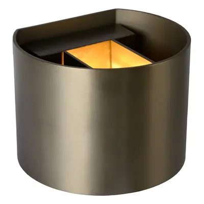 Lucide Xio - wandverlichting - 13 x 11 x 9,7 cm - 3,5W dimbare LED incl. - koffie