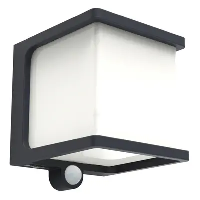 Lutec Doblo - buiten wandverlichting met sensor op zonne-energie - x 12,9 x cm - 7,5W LED incl. 