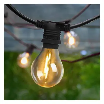 New Garden Garland Allegra - lichtslinger op zonne-energie - 8m slinger waarvan 3m snoer - 10 LED-lampen incl. - IP44 -  zwart