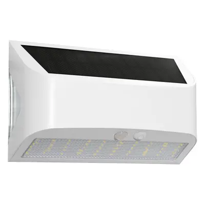 Century Italia Arcadia Max - buiten wandlamp op zonne-energie met sensor - 18 x 6,2 x 11,3 cm - 6W LED incl. - IP65 - wit