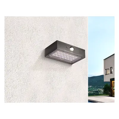 Century Italia Domino MINI - buiten wandlamp op zonne-energie met sensor - 9 x 3,5 x 13,7 cm - 3W LED incl. - IP65 - zwart