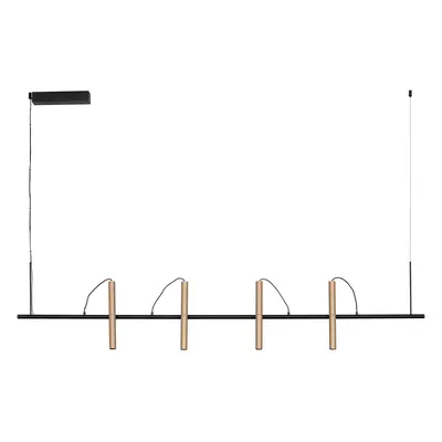 Nova Luce Prato - hanglamp - 150 x 230 x 9,2 cm - 22W dimbare LED incl. - Moca-koffie en zwart