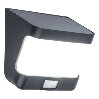 Lutec Try - buiten wandverlichting met sensor op zonne-energie - 12,5 x 11,8 x 6,9 cm - 8W LED incl. - IP54 - zwart