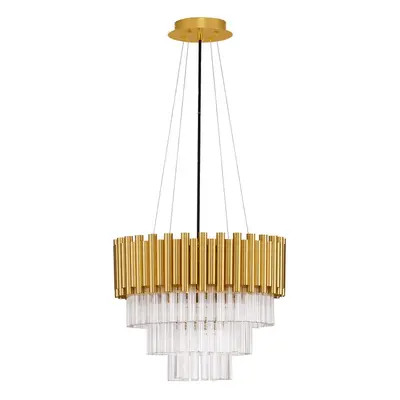 Nova Luce Magnolia - hanglamp - Ø 39 x 120 cm - goud
