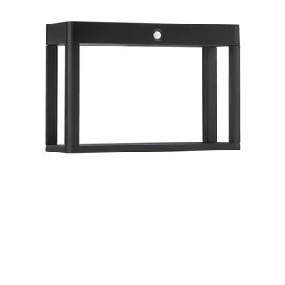 Nova Luce Berni - tuinpaal met sensor op zonne-energie - 23 x 15,5 x 8,6 cm - 2W LED incl. - IP65 - donker antraciet