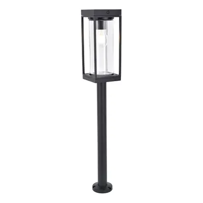 Lutec Flair - tuinpaal op zonne-energie - 12 x 12 x 76 cm - 2W LED incl. - IP44 - zwart